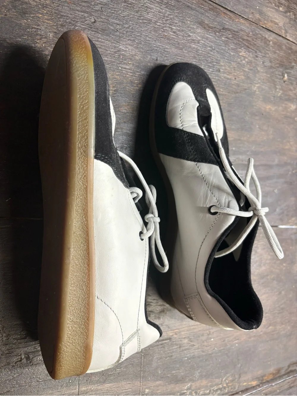 Gucci Leather Colorblock Lace-Up Casual Sneakers Round Toe Mens #1002